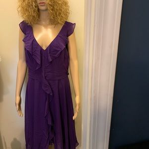 Beautiful purple dress with designing ruffle